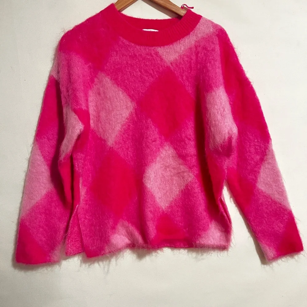 & Other Stories Pink Plaid Sweater - size S - Picture 3 of 4